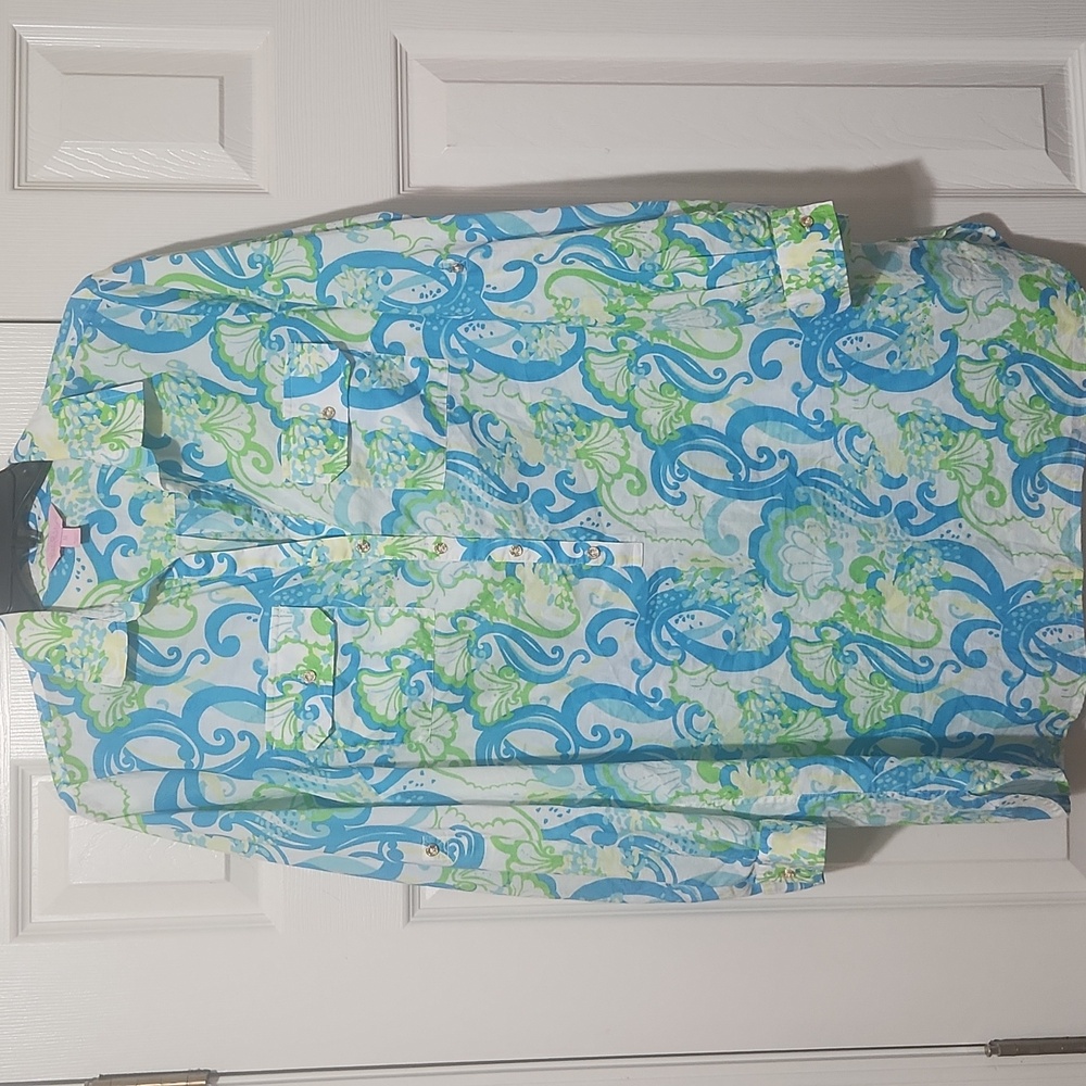 Lilly Pulitzer Womens Captiva Cover Up Tunic Resort White Crystal Coast - Picture 2 of 3